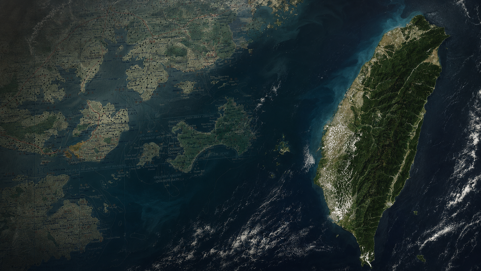 台湾海峡、台湾本島、金門島、厦門を示すTaiwan Strait Expedition 2026のビジュアル